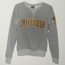 Harry Potter Gryffindor Long Sleeve Sweatshirt Size XS Gray Universal