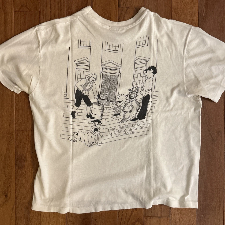 Camiseta De Colección Universidad De Virginia Años 80 90 Alf George Washington Barril Fiesta Foto 2 de 4