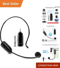 Rechargeable Wireless Microphone Headset System - Perfect for Live Performances