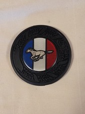 Vintage Ford Mustang Emblem Badge Grill Plastic Authentic Red/White/Blue Stripe