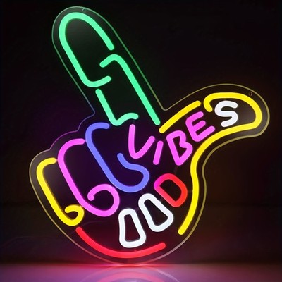 Good Vibes Neon Sign Good Vibes Only Neon Signs for Bedroom, Nursery, Club, Bar