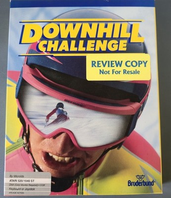 Vtg Downhill Racer for Atari 520/1040 ST (Broderbund  1988) Review Copy tested