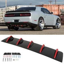 For Dodge Challenger RT SRT SXT Rear Bumper Diffuser Lip Spoiler Splitter Black