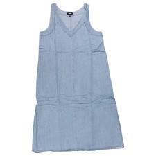 DKNY Women's Lightweight & Breathable 100% Lyocell Chambray Maxi Dress