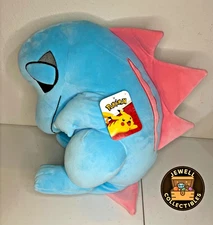 NEW Pokémon Center Totodile 18" Sleeping Plush Buddy Pillow Stuffed Animal Toy