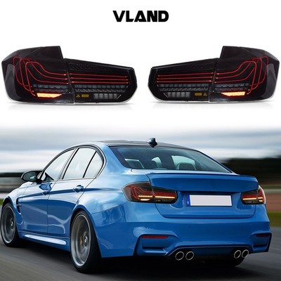 Smoked LED Tail Lights For 2012-18 BMW 3Series F30 F35 F80 3D Laser Line Pattern