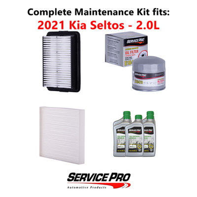 2021 Kia Seltos 2.0L Complete Air, Oil & Cabin Filter Kit (5W-30)