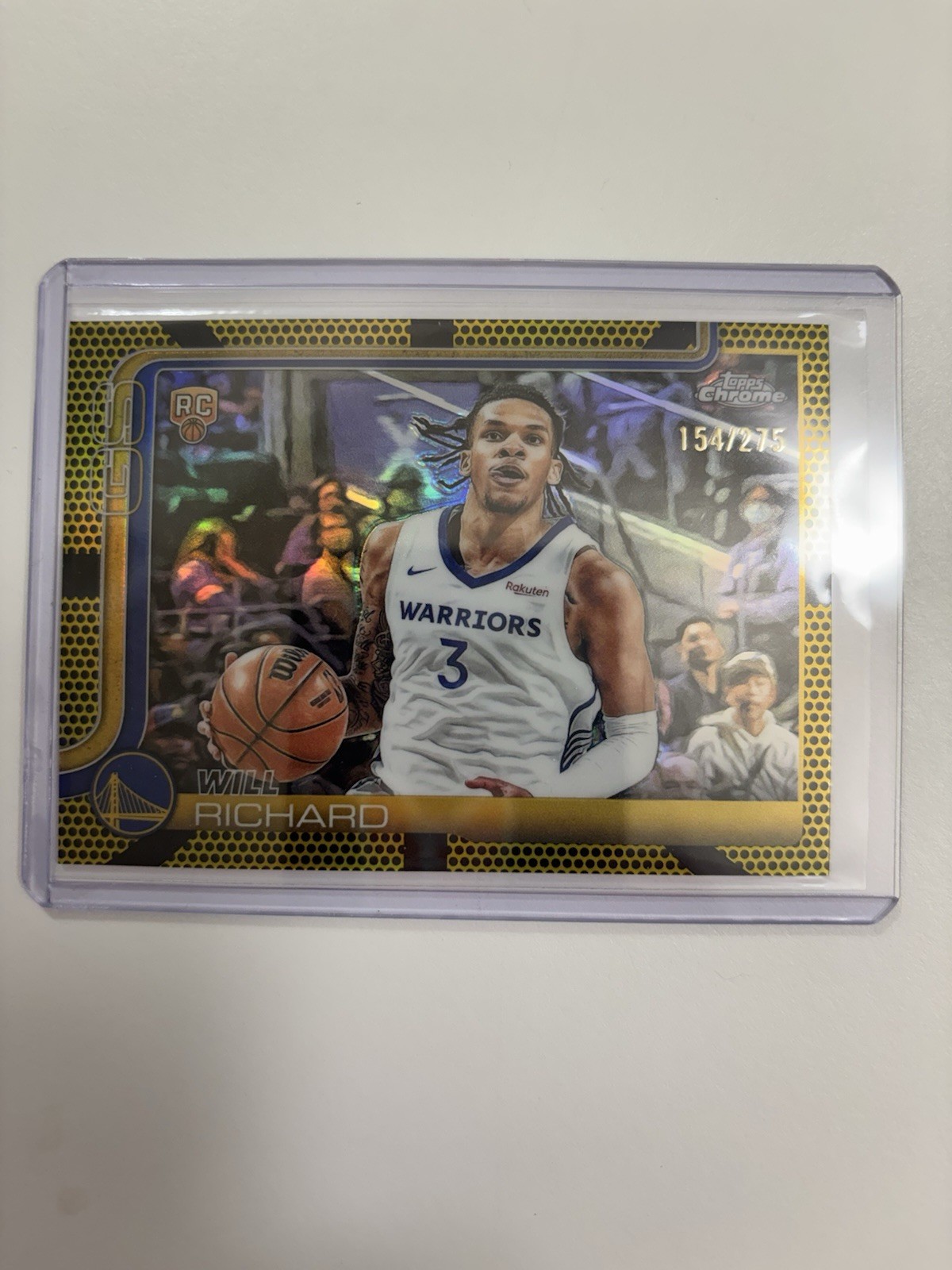 2025-26 Topps Chrome Will Richard #287 RC Yellow Basketball Refractor #/275 🔥