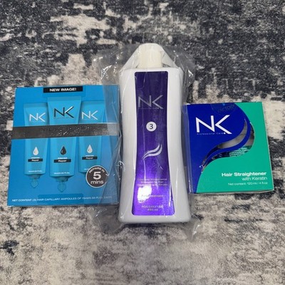 NK Professional Hair Care Set Keratin Intense Repair, Hair Straightener, Shampoo