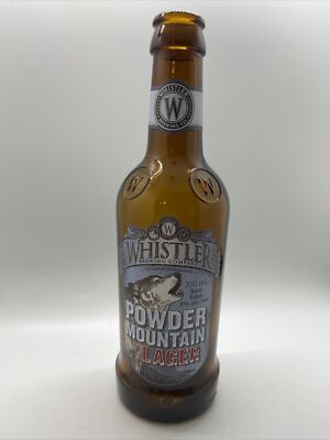 Whistler Brewing Powder Mountain Lager Beer Glass Bottle 330 ml 8.25 Inch Tall 