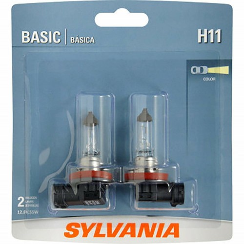 Sylvania Basic H11 55W Two Bulbs Head Light Low Beam Replace Stock Lamp Upgrade - Picture 2 of 12