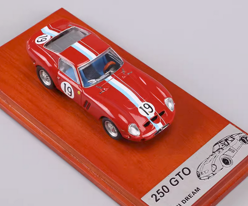 MINI DREAM 1/64 Lega pressofusa modello auto Ferrari 250 GTO - Foto 12 di 16