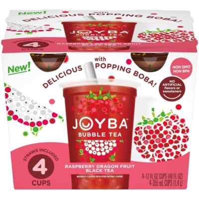 Joyba Bubble Tea Raspberry Dragon Fruit Black Tea 4Cup