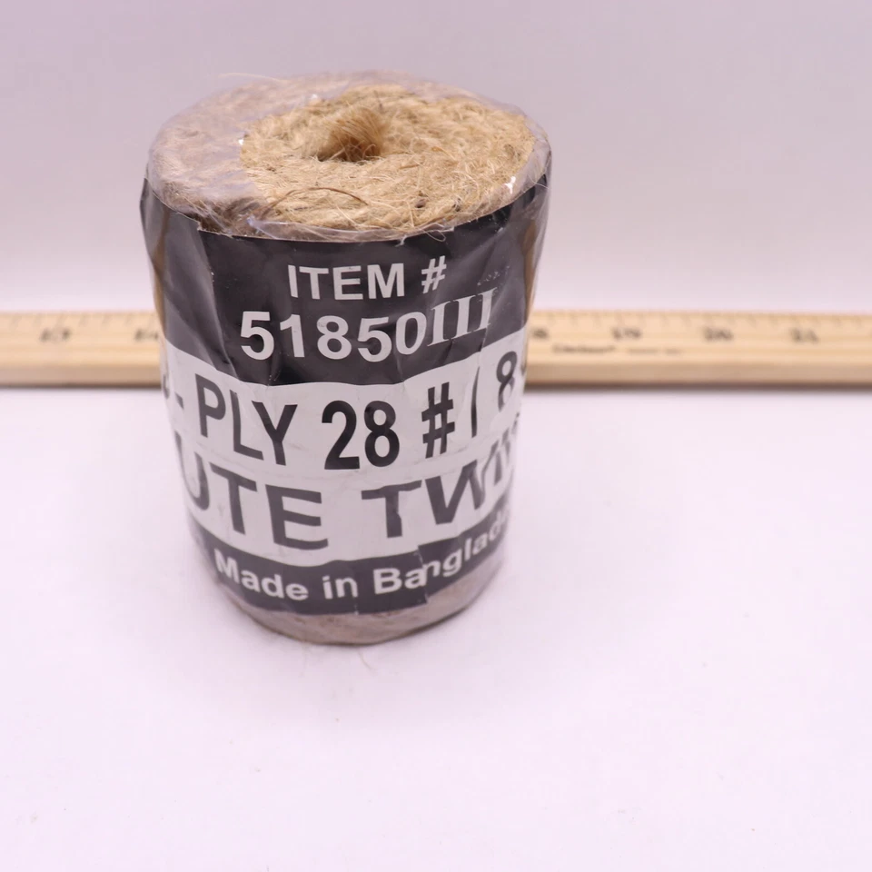 Cordel de yute de 3 capas #28 natural 8 oz/tubo 51850III Foto 3 de 4