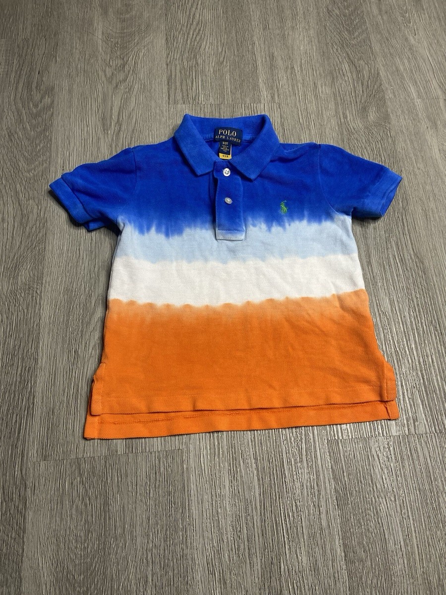 Ralph Lauren Polo Tie Dye Shirt TD Boys size 3T Multicolor Golf