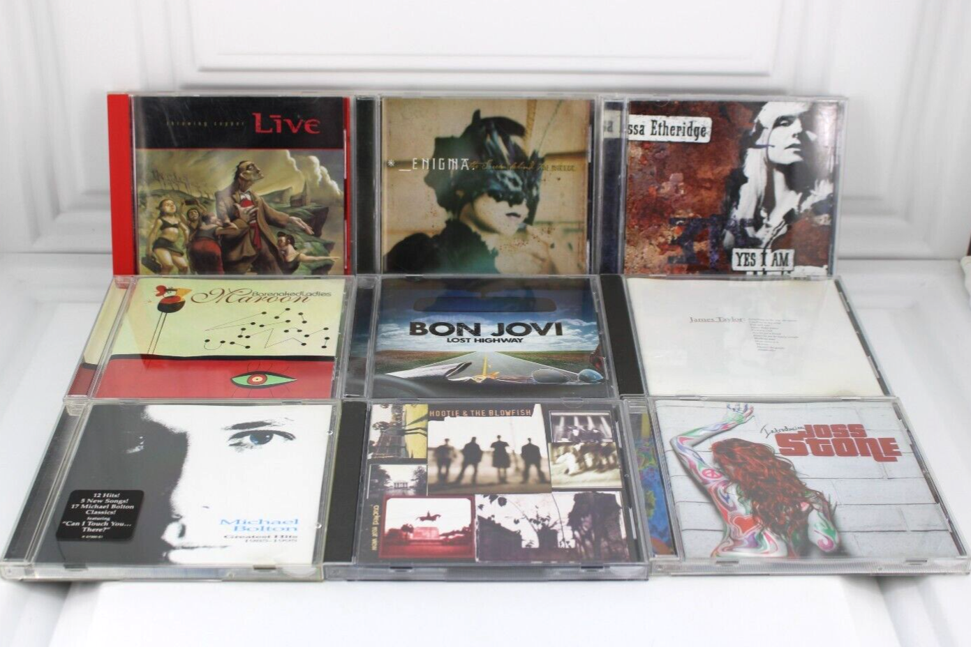 POP MUSIC LOT OF 9 CDS MELISSA ETHERIDGE, JAMES TAYLOR, BON JOVI, ENIGMA, MORE