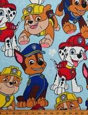 Minky Paw Patrol Packed Boys Marshall Rubble Chase Minky Plush Fabric A620.10
