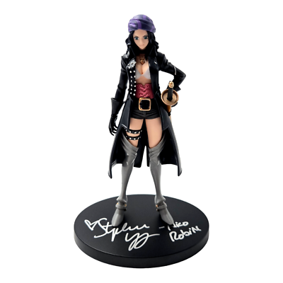 One Piece Red Signed Figure Nico Robin Grandline Bandai Stephanie