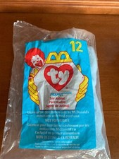 Ty Teenie Beanie Babies Mcdonalds 12 Peanut Light Blue Elephant 1998 Sealed NIP