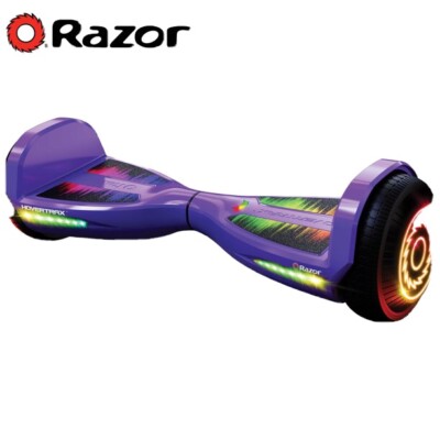 RAZOR BLACK LABEL HOVERTRAX BALANCING ELECTRIC SCOOTER w/ LED - PURPLE - NEW