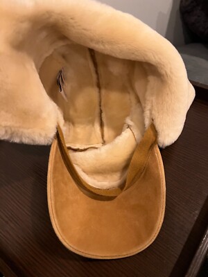 UGG Cream Fur and Brown Interior Hat Ugg Lambskin & Shearling Aviator Hat main image 4