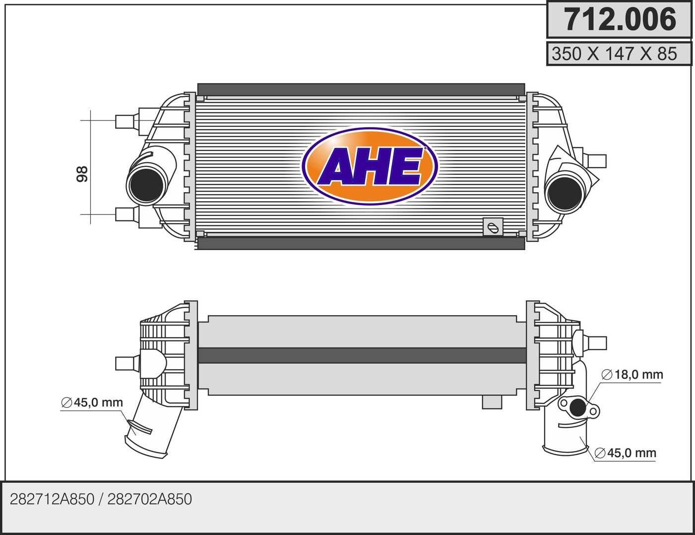 Intercooler en aluminium durable pour Hyundai ix35 et Sportage 1.7 CRDi