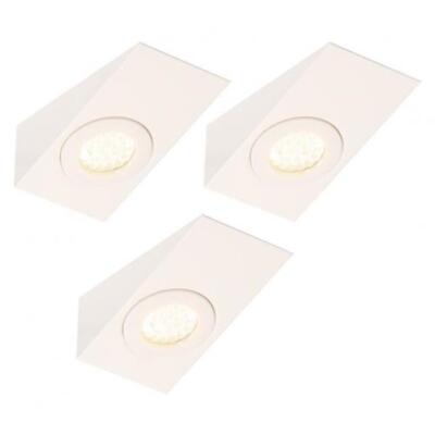 Litecraft Bala Unterbauleuchte Keil 1,5 Watt LED Fassung in weiß - 3er Pack 