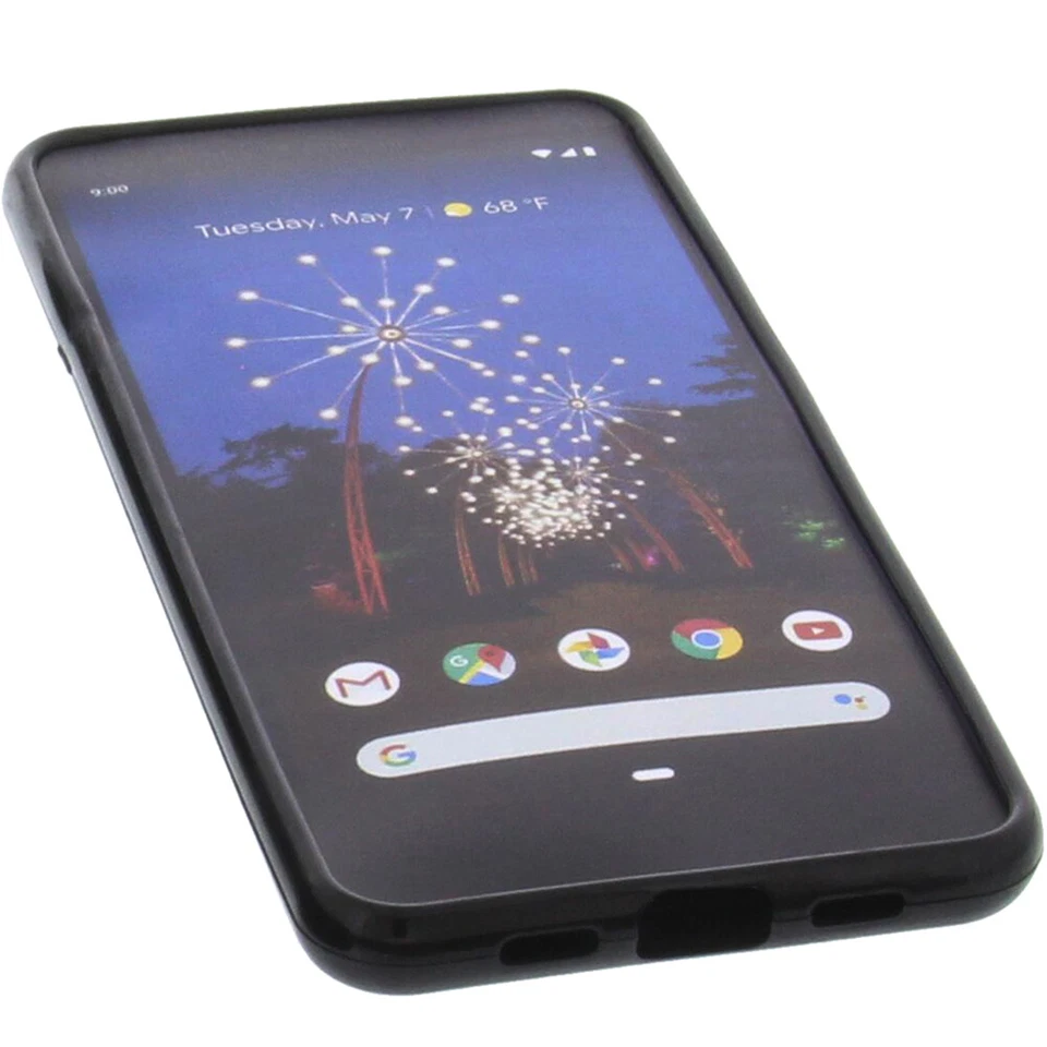 Custodia per Google Pixel 3A Borsa Protettiva Cellulare TPU Gomma Nera - Immagine 4 di 4