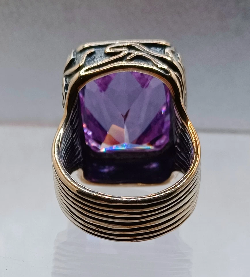 Silpada Purple CZ Ring 925 Sterling Silver Lavender Fields Size 8 Weight 20g - Image 4 of 4