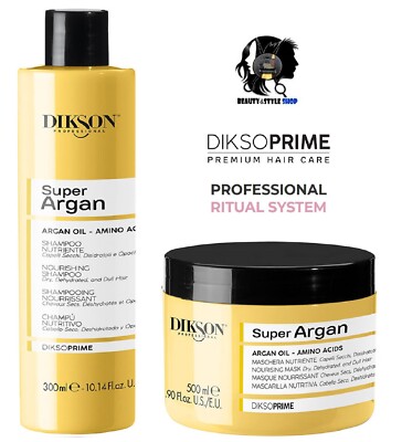 DIKSON PRIME SUPER ARGAN NOURISHING MASK SHAMPOO DULL DRY DULL HAIR