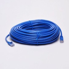 New 100ft 30m Blue 100' Ft Rj45 Cat6 Ethernet LAN Network Internet Computer P...