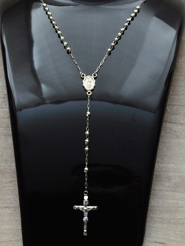 14K Solid Yellow Gold Rosary Jesus 