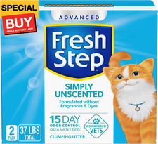 Advanced Simply Unscented Clumping Litter, Unscented Cat Litter Fights Odor on