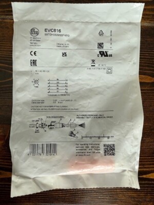 IFM EVC816 Connection Plug, Brand New SEALED