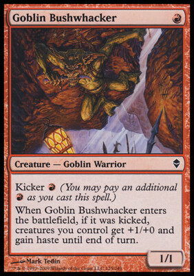 MTG GOBLIN BUSHWHACKER EXC - LAUERNDER GOBLIN - ZEN - MAGIC