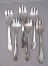Set of 3 FORK LEONARD BABY CHILD APPETIZER FORK ITALY SILVERPLATED 5" LONG
