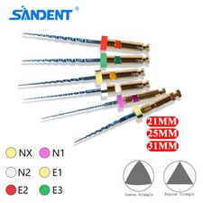 6Pcs Dental Endo Rotary Files NITI Root Canal Files 21/25/31MM