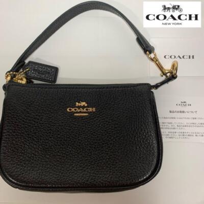 バッグ COACH leather one shoulder bag black s-l400.jpg