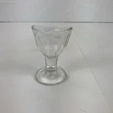 Vintage / Antique 1885-1940's Clear Glass Eye Wash Cup 2.5" Tall 1.5" Wide
