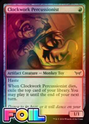 x1 Clockwork Percussionist DSK Duskmourn MTG 130 FOIL COMMON M/NM