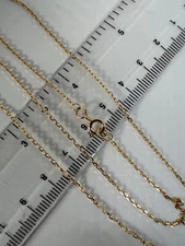 9ct Yellow Gold 1.34mm Trace Diamond Cut Oval Link Chain 20" / 50cm (40AFT)