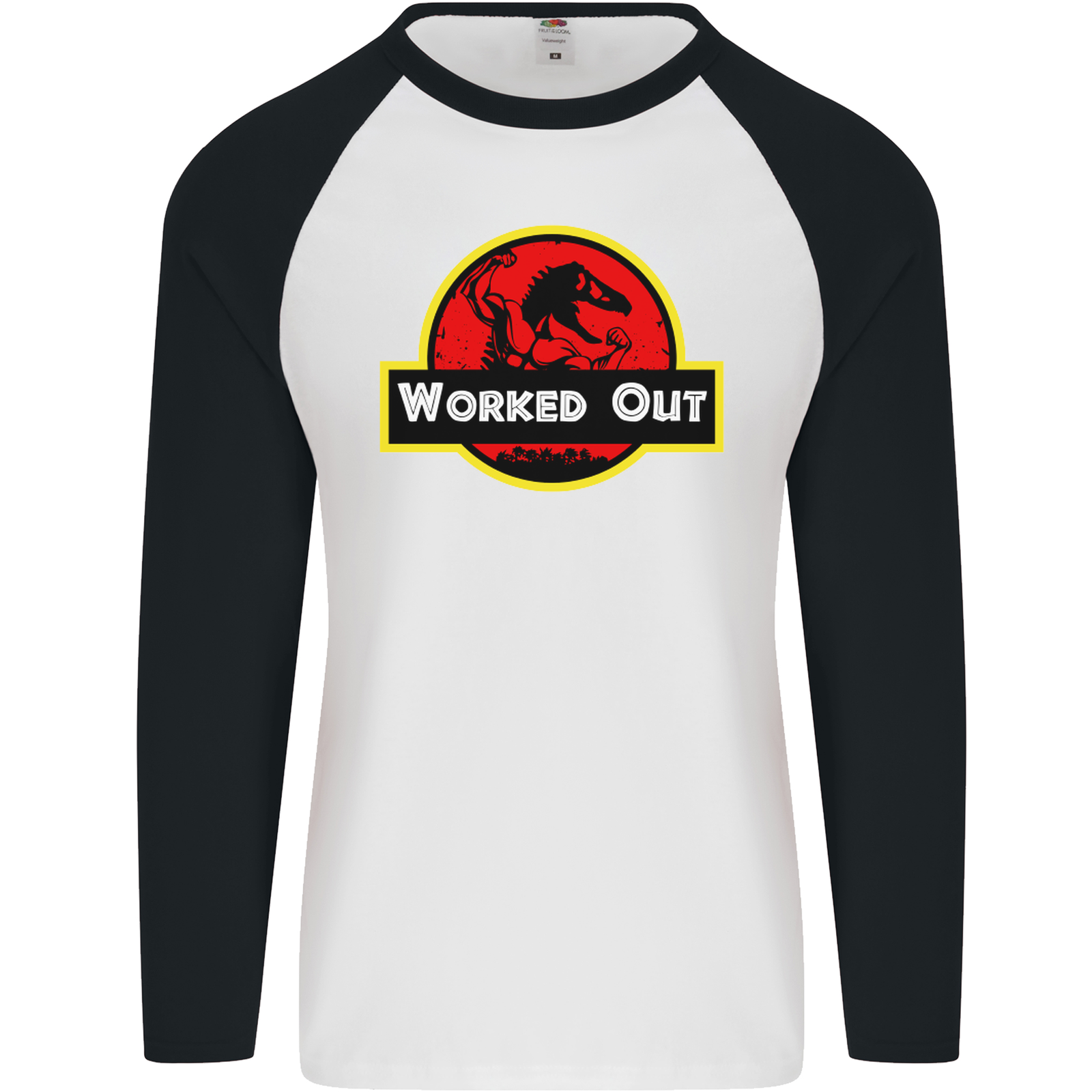 Gym Worked Out Training Top Fitness Mens L/S Baseball T-Shirt