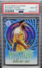 2019-20 Illusions Anthony Davis Sapphire Mystique #2 PSA 10 GEM MINT Lakers