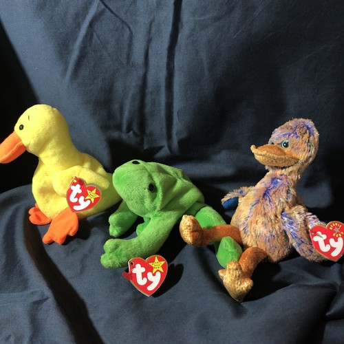Ty Beanie Babies Kollektion Cracker Leggs Dinky Etiketten schöner Zustand Menge 3