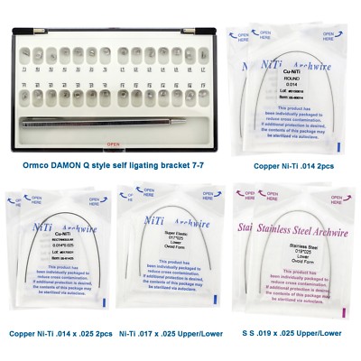Kit Orthodontie Ormco Damon Q - Brackets Auto-ligaturants + Arcs Pour Un Patient