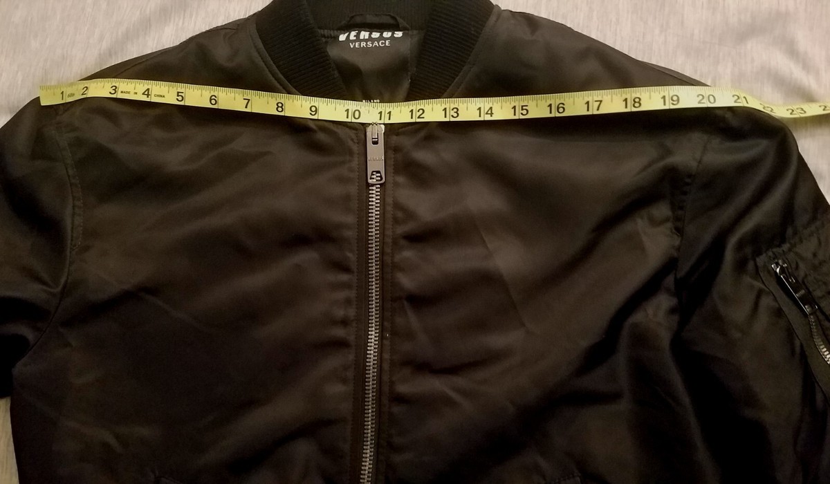 Versus Versace Sequin lion Logo Bomber jacket Black 46 IT