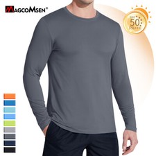 Mens UV Protection UPF 50 Shirts Long Sleeve Sport Casual Workout Beach T-Shirt