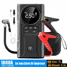 Car Jump Starter with Air Compressor 99800mAh Battery Jumper Box Charger Booster