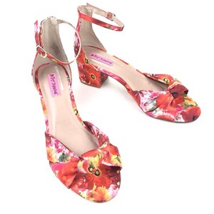 betsey johnson floral heels