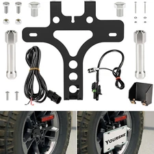 Rear Spare Tire License Plate Relocation Kit for Jeep Wrangler JL JLU 2018-2021